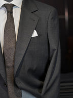 Men's Dark Grey Prince of Wales Check Sport Coat | Notch Lapel 100% Pure Wool Blazer