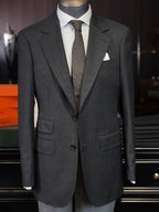 Men's Dark Grey Prince of Wales Check Sport Coat | Notch Lapel 100% Pure Wool Blazer