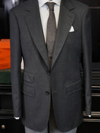 Men's Dark Grey Prince of Wales Check Sport Coat | Notch Lapel 100% Pure Wool Blazer