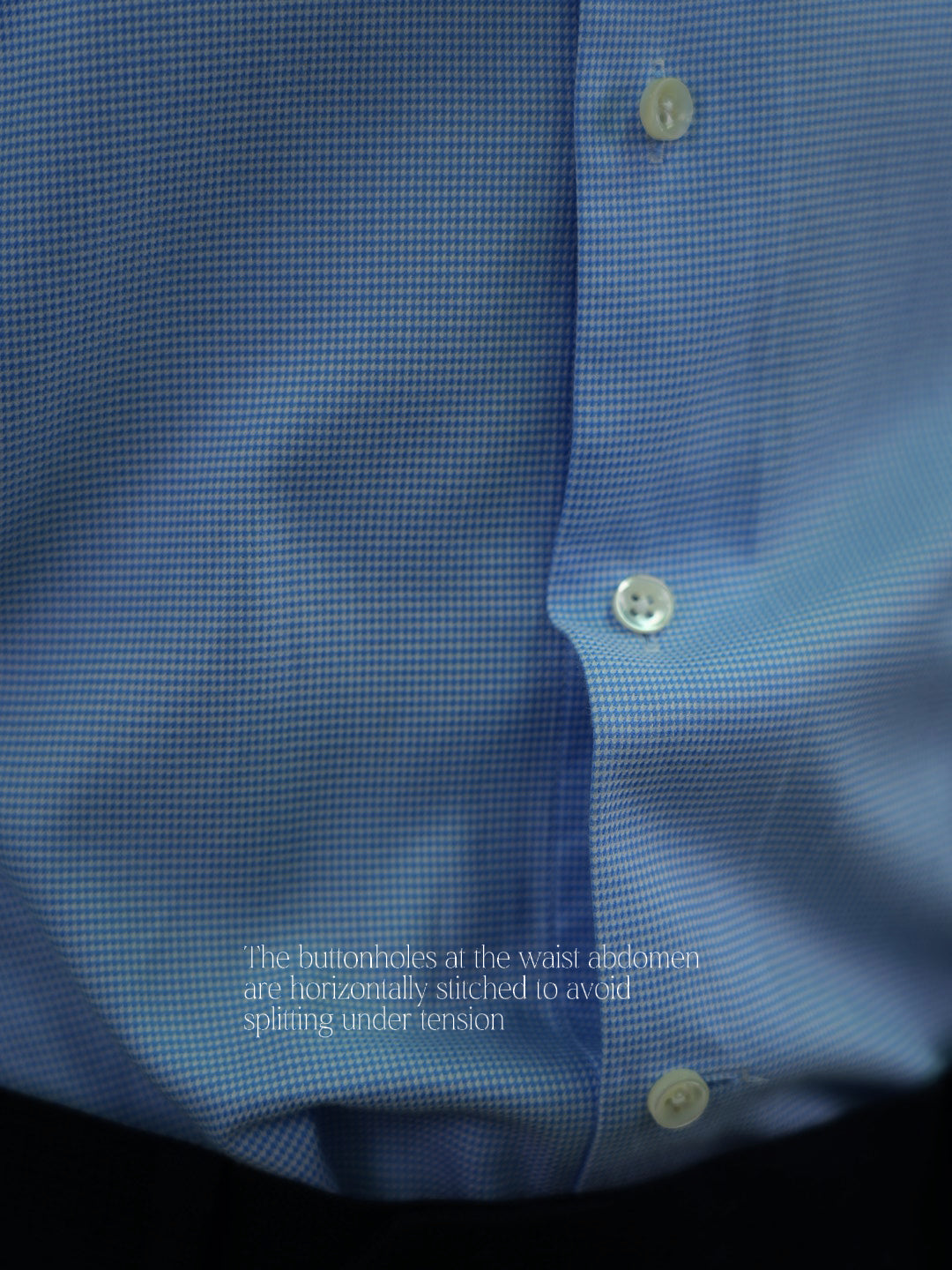 Mens' Premium Textured Light Blue Micro Grid Long Sleeve Dress Shirt
