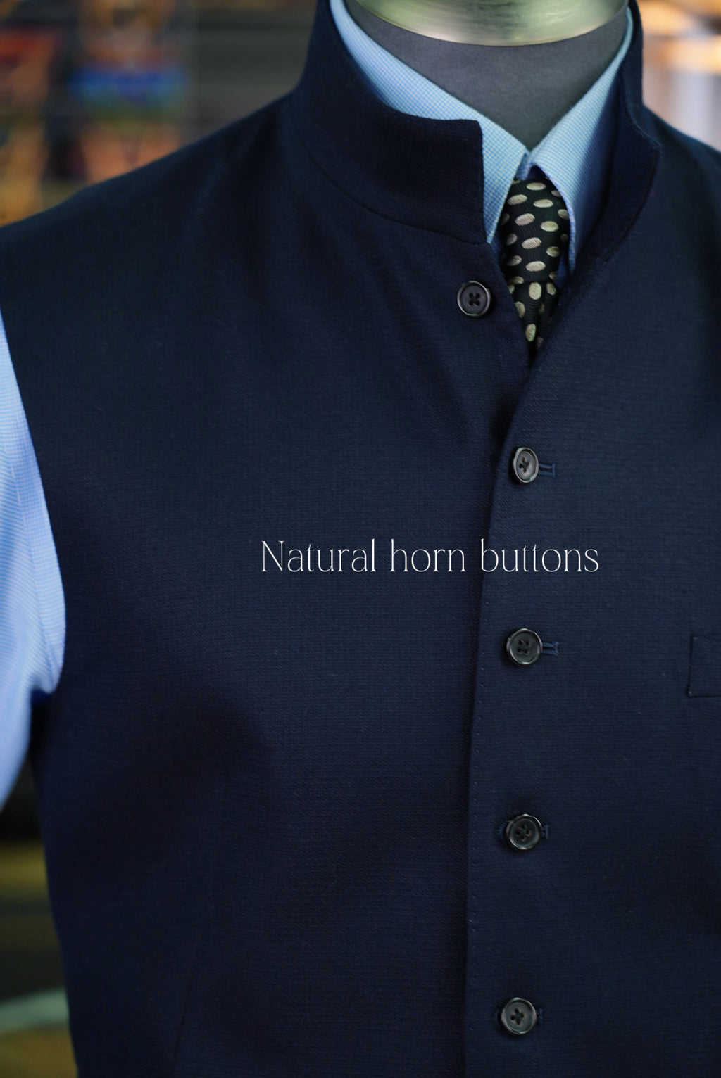 Men's Tailored Single Breasted Stand Collar Formal Business Vest