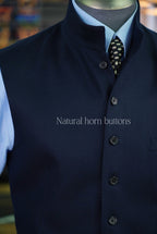 Men's Tailored Single Breasted Stand Collar Formal Business Vest