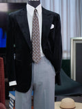 Luxurious Velvet Suit Jacket For Wedding Guest Cocktail Party Dinner Stage Performance