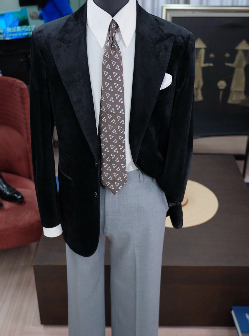 Luxurious Velvet Suit Jacket For Wedding Guest Cocktail Party Dinner Stage Performance