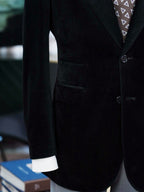 Luxurious Velvet Suit Jacket For Wedding Guest Cocktail Party Dinner Stage Performance