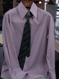 Two-tone pinstriped cotton yarn-dyed shirt