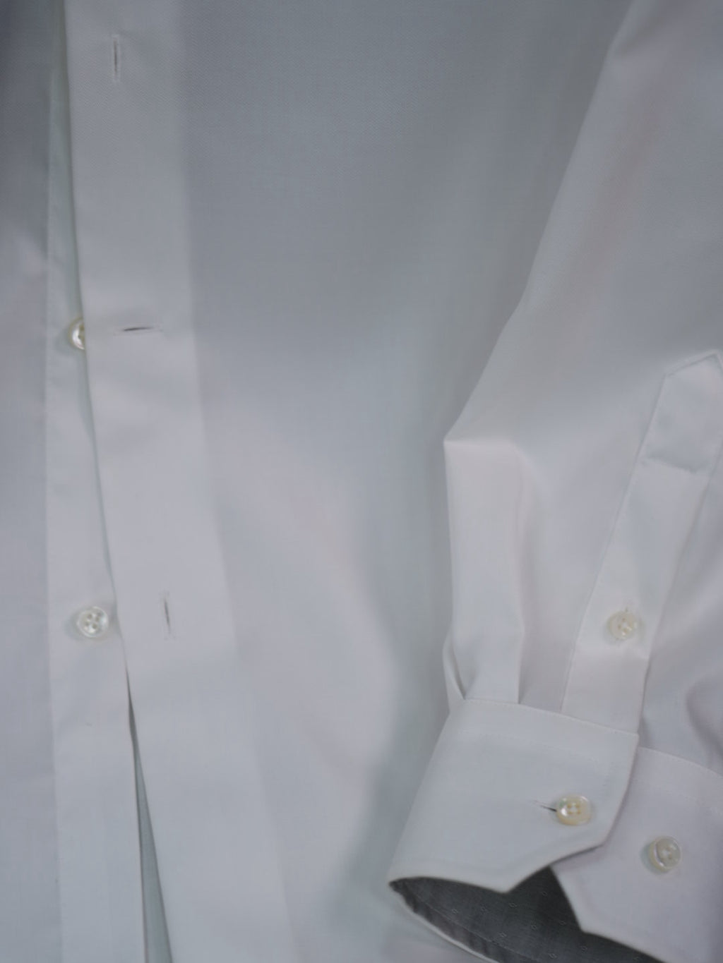 Classic Solid White 100% Cotton Button Up Shirt