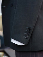 Dark green 100% wool flannel single blazer