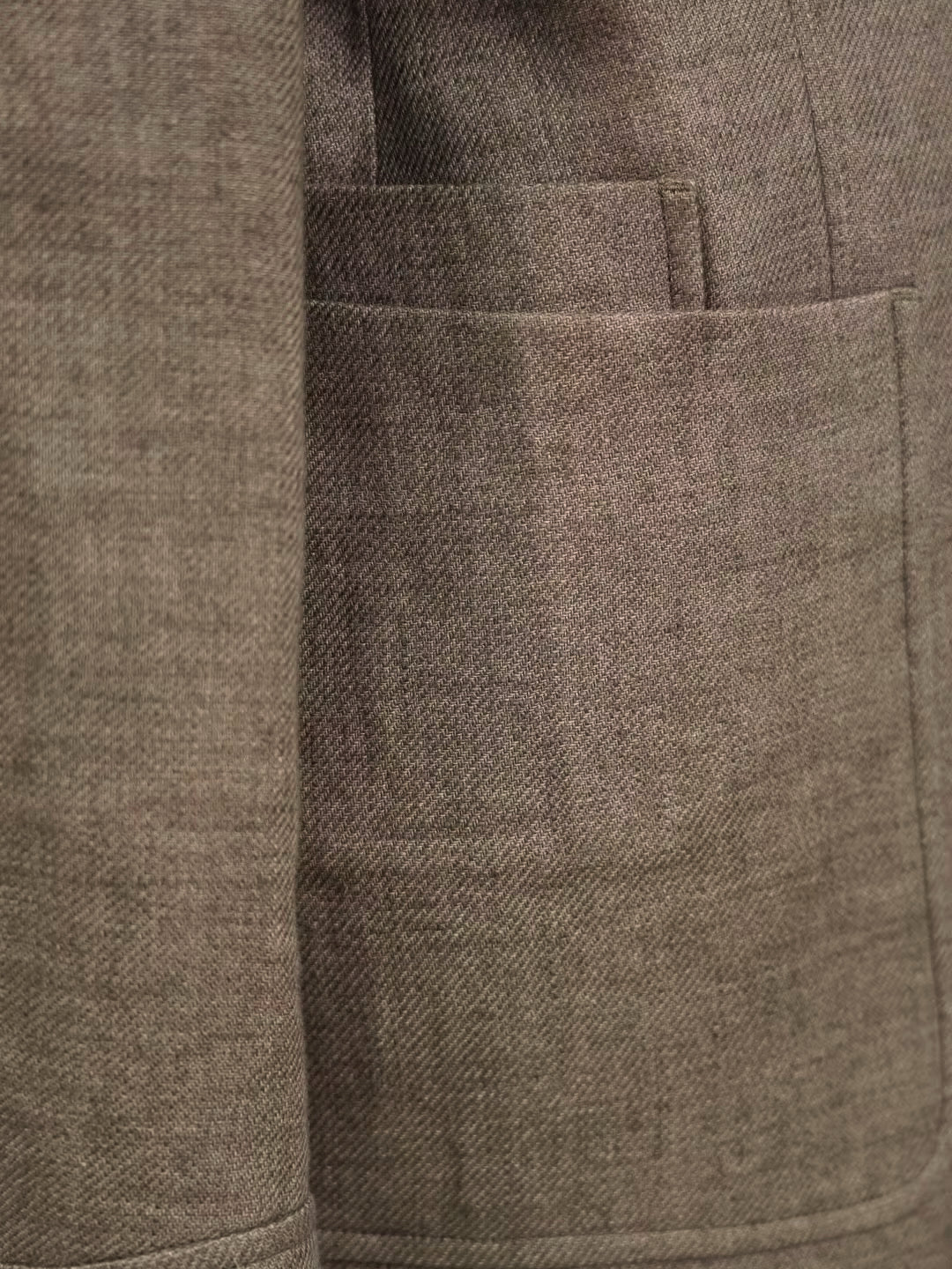 100% Pure Linen Brown Mandarin Collar Casual Blazer Jacket