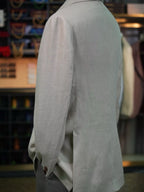 Apricot cotton and linen casual single suit