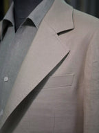 Apricot cotton and linen casual single suit
