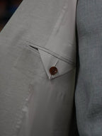Apricot cotton and linen casual single suit