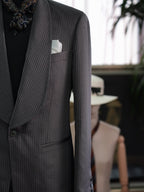 Shawl Collar Woven Texture Suit
