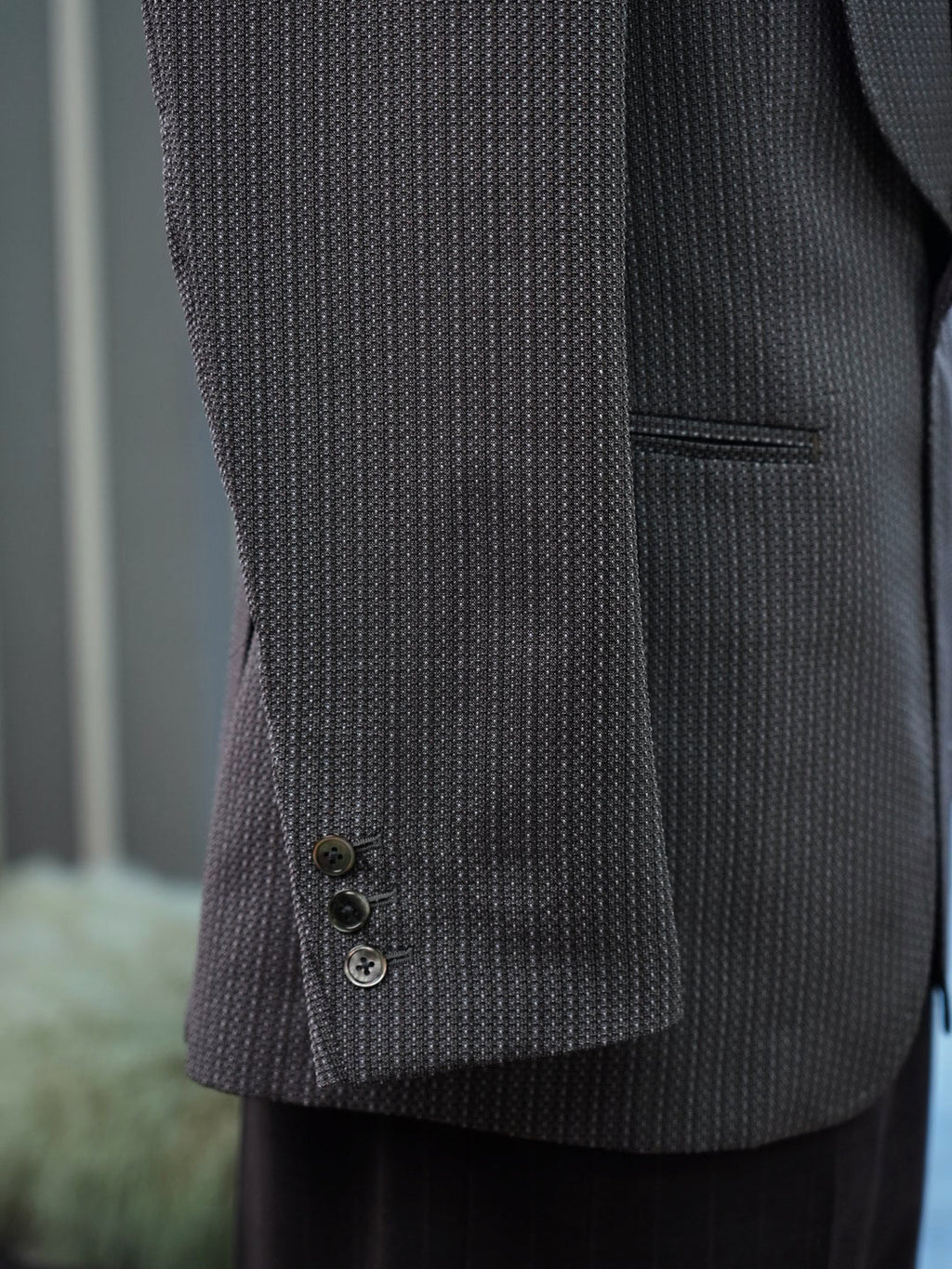 Shawl Collar Woven Texture Suit