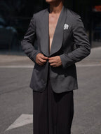Shawl Collar Woven Texture Suit