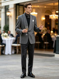Shawl Collar Woven Texture Suit
