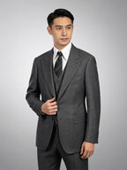 Grey textured wool blazer