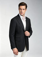 Black heavyweight wool blazer