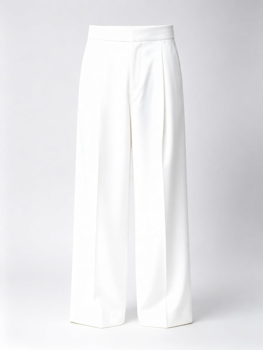 Luxury Single Pleat Hollywood Waist Wide Leg Dress Pants for Men Soft 26 Acetate 74 Polyester Fabric