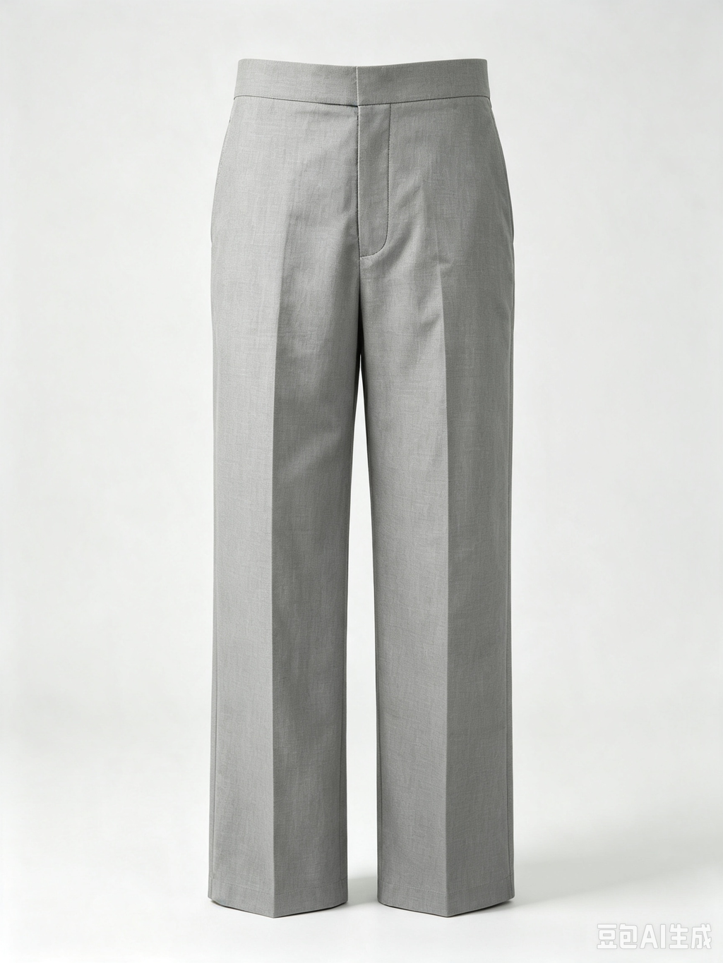 Men’s Grey Tencel‑Linen Blend Relaxed‑Fit Trousers