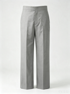 Men’s Grey Tencel‑Linen Blend Relaxed‑Fit Trousers