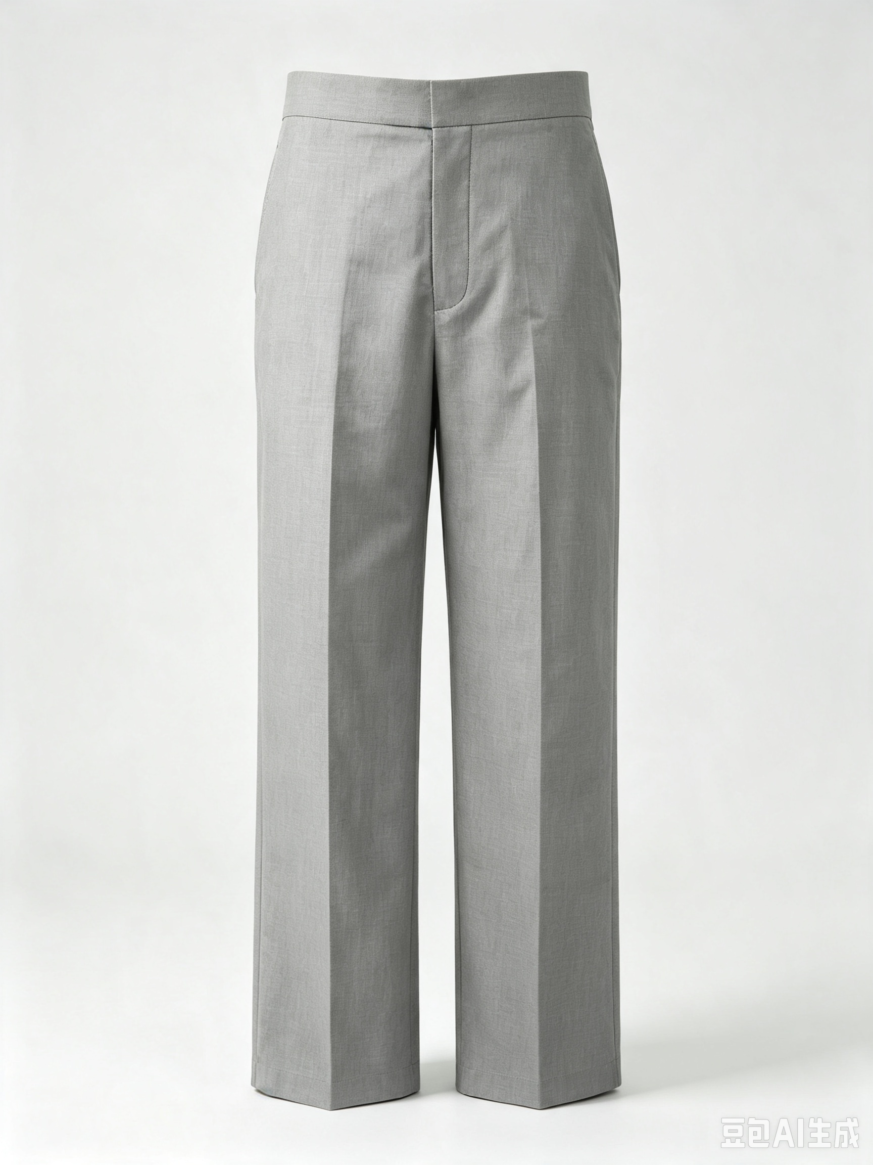 Men’s Grey Tencel‑Linen Blend Relaxed‑Fit Trousers